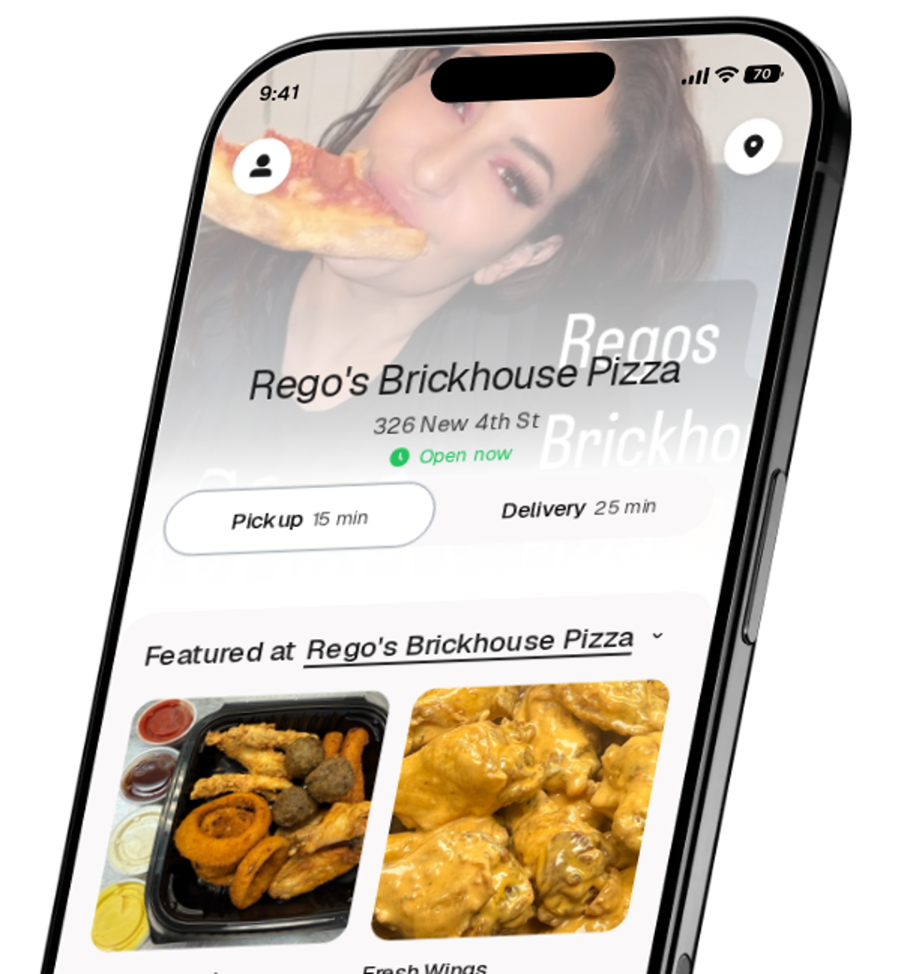 Rego's Brickhouse Pizza app preview