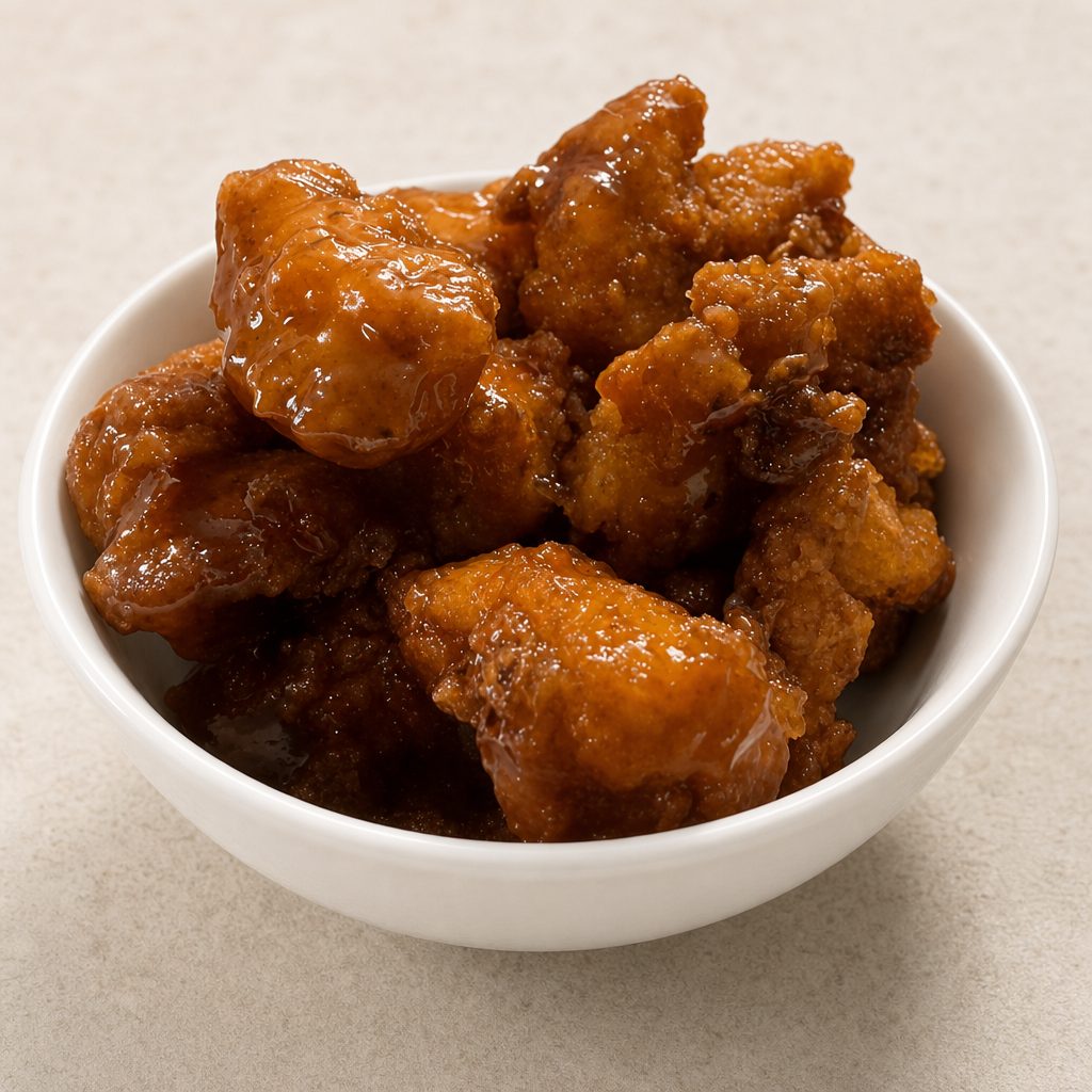 Hand Breaded Chicken Bites.