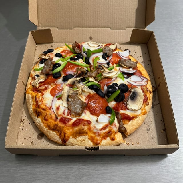 The Works Pizza.