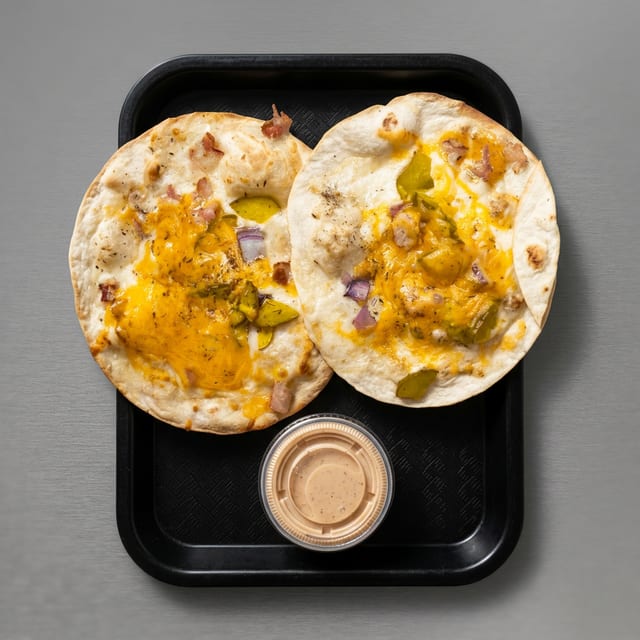 Bacon Pickle Quesadilla.
