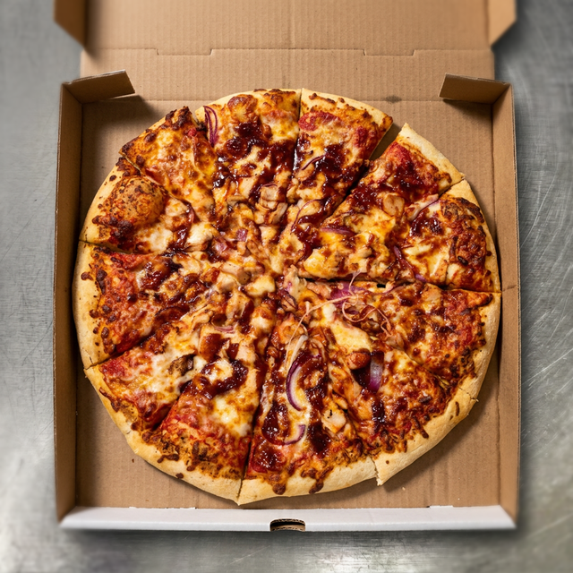 BBQ Chicken Pizza.
